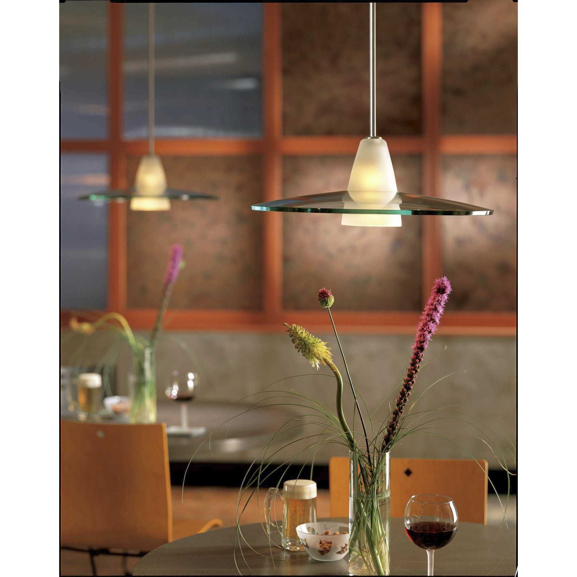 Glass Pendants 1 Light 20 inch Brushed Nickel Pendant Ceiling Light